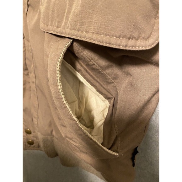 Vintage Bomber Jacket Men’s Small Light Brown Over Sized Pacific Trail Chinstrap - Picture 9 of 16